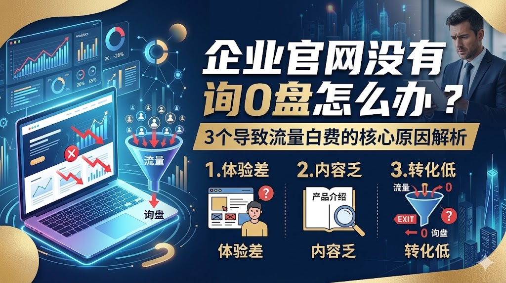 企业官网没有询盘怎么办？3个导致流量白费的核心原因解析